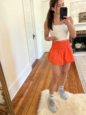 Bright Orange High-Waist Women’s Skort